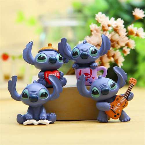 Lindo Set Mini Figuras Stitch 4 Modelos