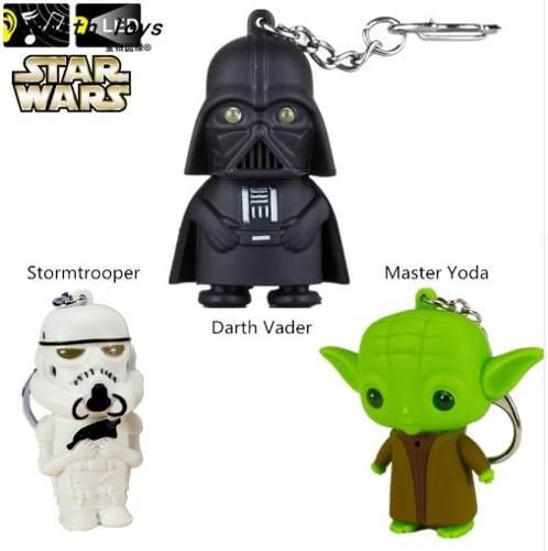 Llavero Led Y Sonido Star Wars Darth Stormtrooper Yoda