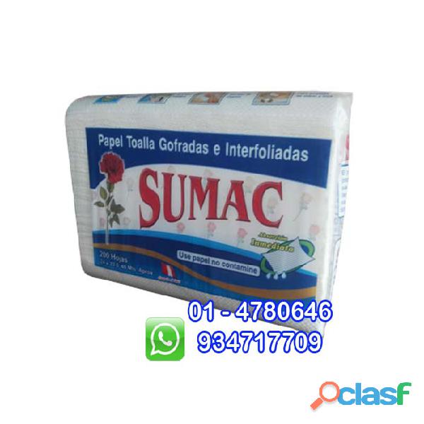 Papel toalla blanco interfoliados 200 Hojas Marca Sumac