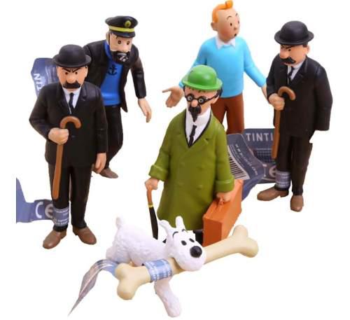 Tintin Coleccion Completa 6 Figuras De Acción Originales