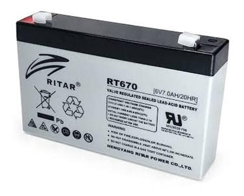 Bateria 6v 7ah Recargable P/ups, Alarma Ritar Rt670