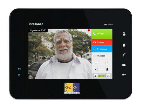 Intelbras - Video Portero Monitor Tactil 7 Negro Tvip2000hf