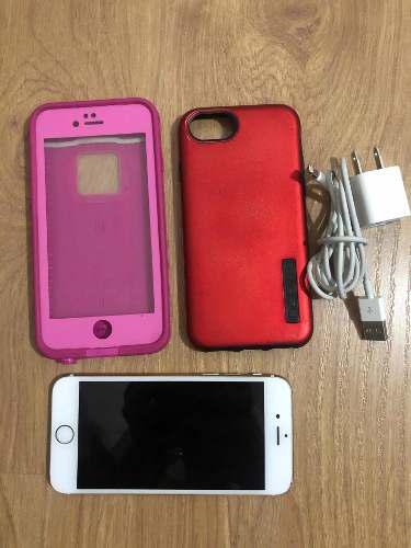 iPhone 6 Rosado 64gb Con Cargador Y 2 Case