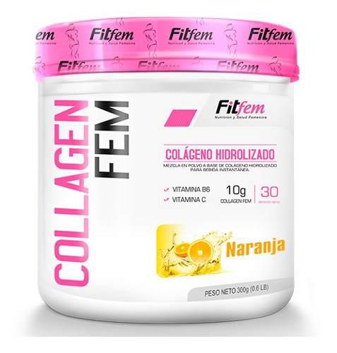 Collagen Fem 300gr Fitfem Colágeno Hidrolizado Un +