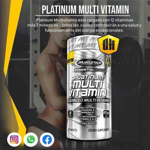 Multivitaminico Multivitamin Platinum 90 Tbls De Muscletech