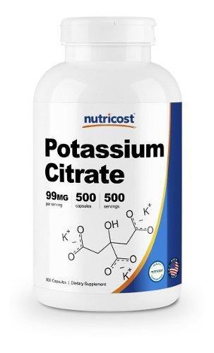 Nutricost Citrato Potasio Potassium Citrate 500 Capsulas