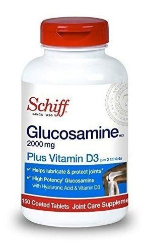 Schiff Glucosamine 2000 Mg -plus Vitamin D3-(150 Tabletas)