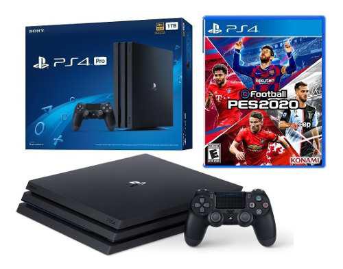Consola Play Station 4 Pro 1 Tb Hdr Con Juego Pes 2020
