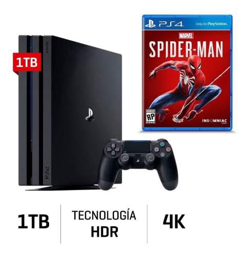 Consola Playstation 4 Pro 1 Tb + Spiderman