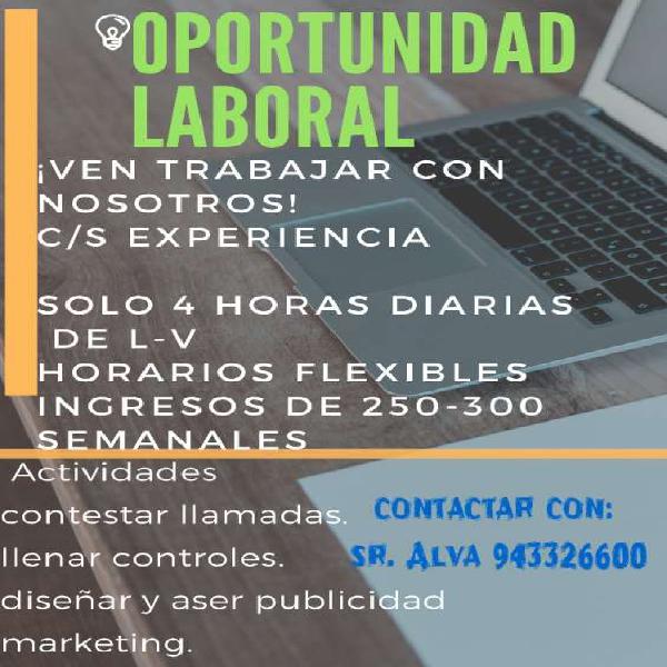 Oportunidad de trabajar en cajamarca en Cajamarca