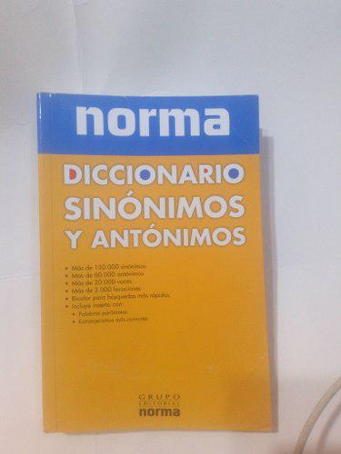 Libro Diccionario Sinonimos Y Antonimos De Norma