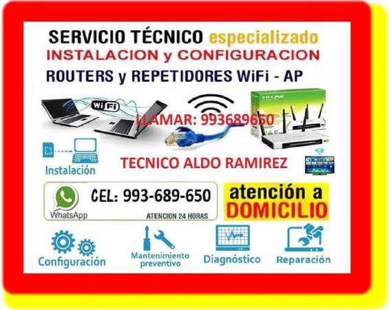 Tecnico de internet configuracion routers repetidores