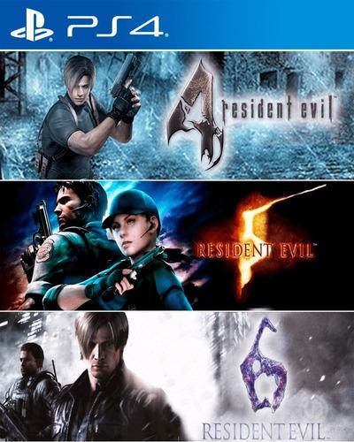 Resident Evil 4 + Resident Evil 5 + Re 6 Ps4 Digital Gcp