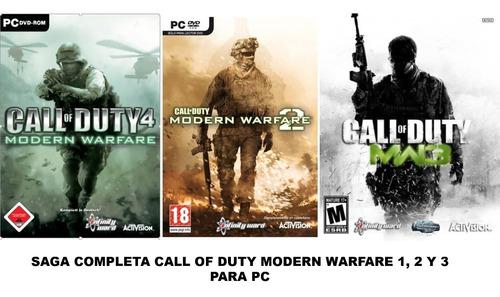 Saga Call Of Duty Modern Warfare Incluye 1 Al 3 Para Pc