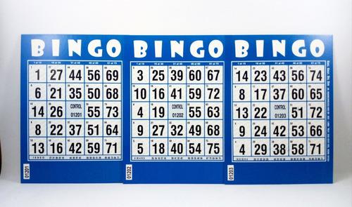 Cartones De Bingo Troquelados X 1000 Unidades.rev En Blanco