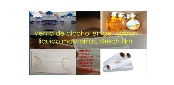 Alcohol en gel, mascarillas, jabon liquido en Lima