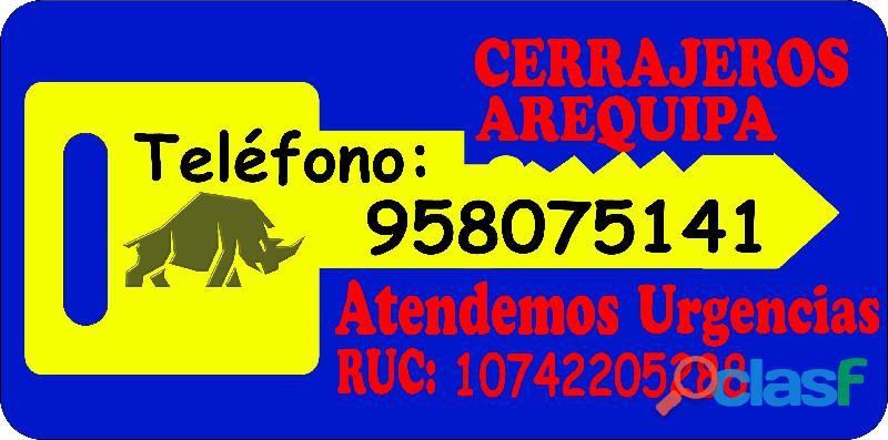 Cerrajeros Arequipa. Tel 958075141