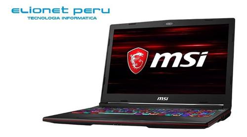 Laptop Msi Gl63 I7 8va 16gb 1tb+256ssd 15.6fhd 4gb1650 W10