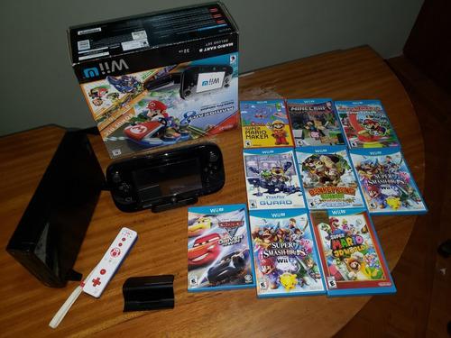 Wii U Deluxe 32gb Mario Kart 8 Instalado + 8 Juegos Original