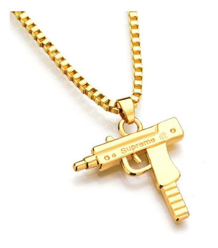 Cadena Collar Hombre Uzi Supreme Color Oro