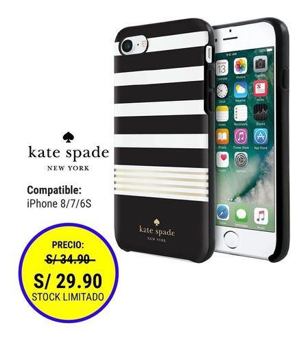 Case Protector Kate Spade Original iPhone 6s 7 8 Rayas