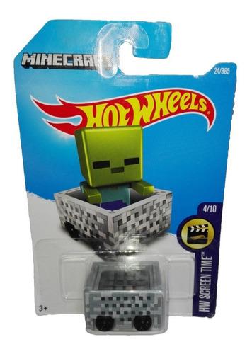 Figura Minecart Dpr89 Hotwheels Minecraft 4cm Mattel Navidad