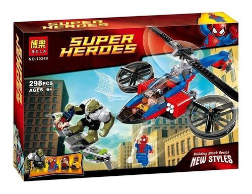 Lego Spider Man Helicóptero Super Héroes Avengers 298 Pcs