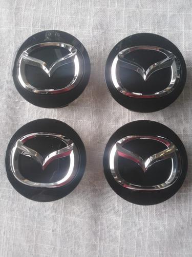 4 Logos Emblemas Tapas De Aro Originales Nuevas Mazda