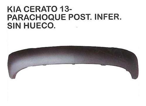 Parachoque Posterior Inferior S/hueco Kia Cerato 2013 - 2016