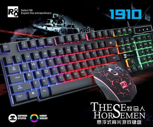 Combo Teclado + Mouse Luces Led Gamer These Horseman 1910