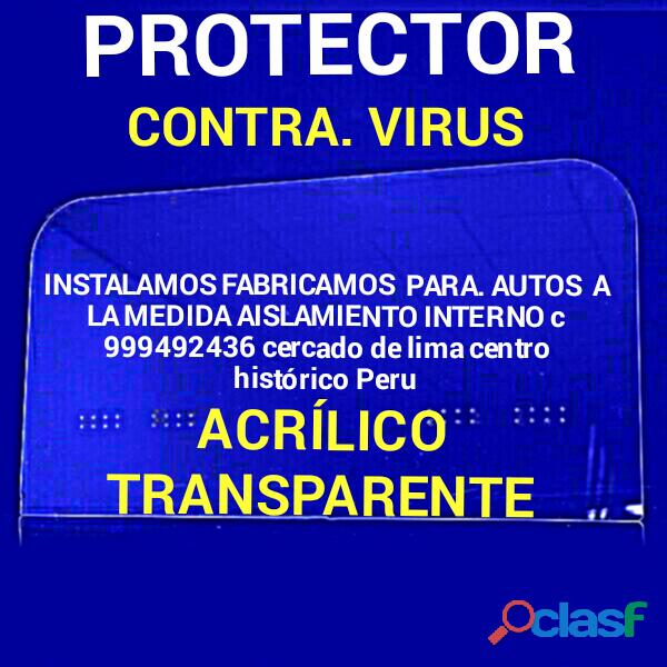 Protector contra virus. Para Fabricación y instalaciones