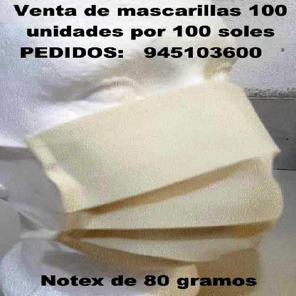 100 mascarillas por 100 soles lima pueblo libre perú notex