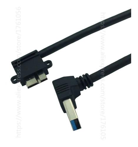 Cable Usb 3.0 A Micro B Datos Disco Duro Externo 90 Grados
