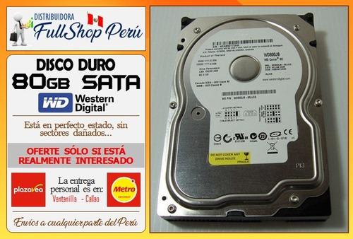 Disco Duro De 80gb Sata | Western Digital | Fullshop Lqb123