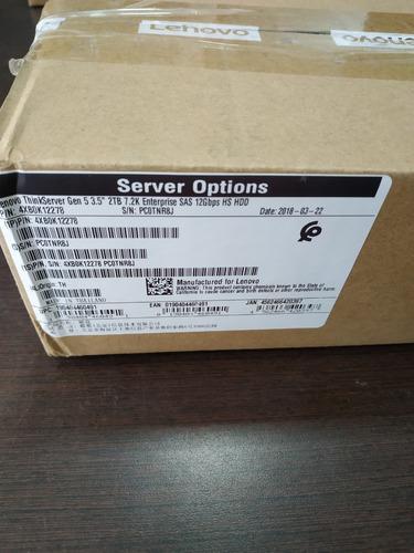Disco Duro Lenovo Thinkserver 2tb Sas 7.2k 3.5 4xb0k12278