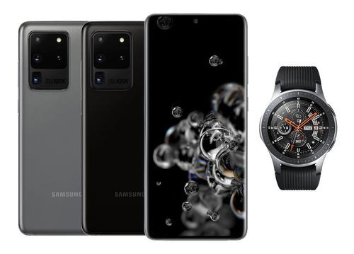 Samsung Galaxy S20 Ultra 5g / 12gb+128gb + Galaxy Watch New!