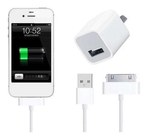 Cable Usb + Cargador P/ iPhone 4g,3g,3gs iPod Touch Apple.