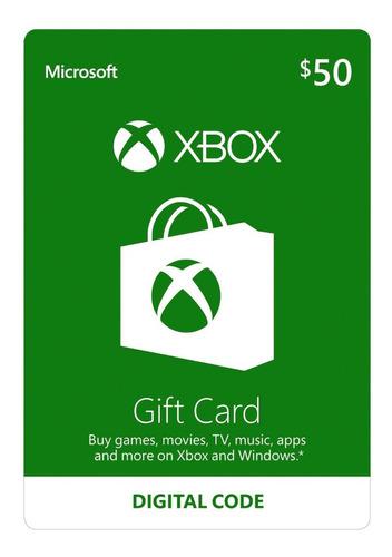 Tarjeta Microsoft Xbox Gift Card 50$ Helpcomputer