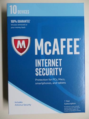 Antivirus Mcafee Internet Security 2020 - 10pc - 1año