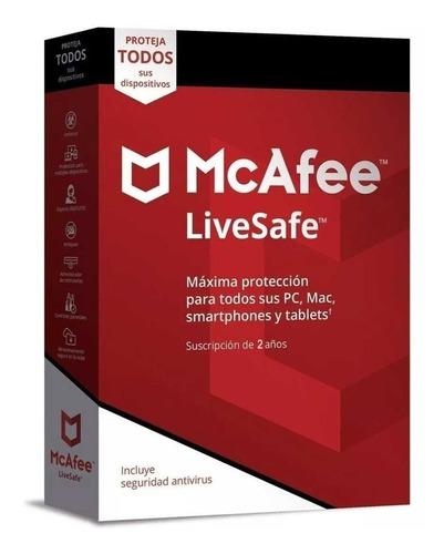 Antivirus Mcafee Livesafe 2020 1 Dispositivo Por 2 Años