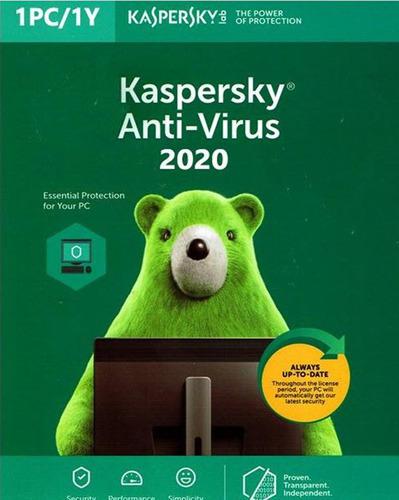 Licencia Kaspersky Antivirus 01 Pc X 01 Año