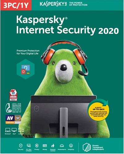 Licencia Kaspersky Internet Security 03 Pcs X 01 Año