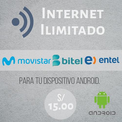 Internet Ilimitado Movistar, Entel, Bitel Para Android