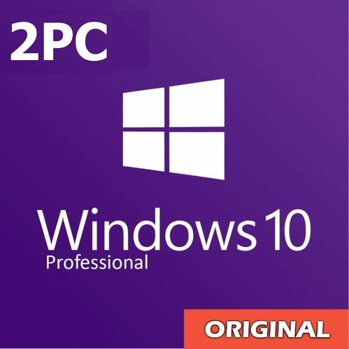 Licencia Microsoft Windows 10 Pro Original Retail Para 2 Pc