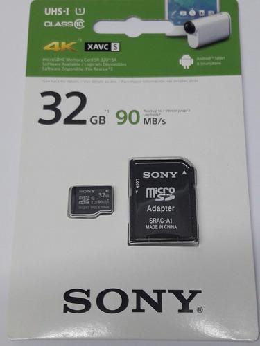Micro Sd + Adp. 32gb Sony C10 4k 90mb/s,original Msd Newblsr