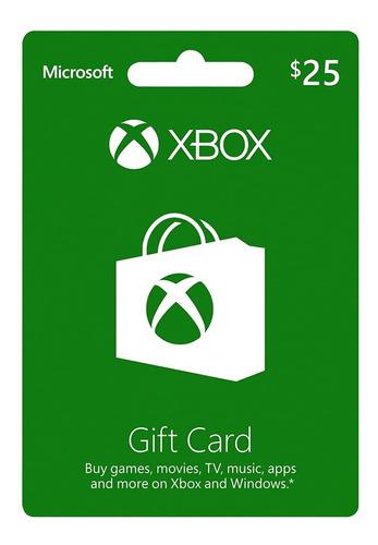 Tarjeta Microsoft Xbox Gift Card 25$ Helpcomputer