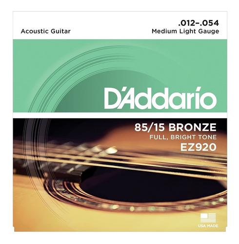 Cuerdas D'addario Ez920 Para Guitarra Acústica 12/54