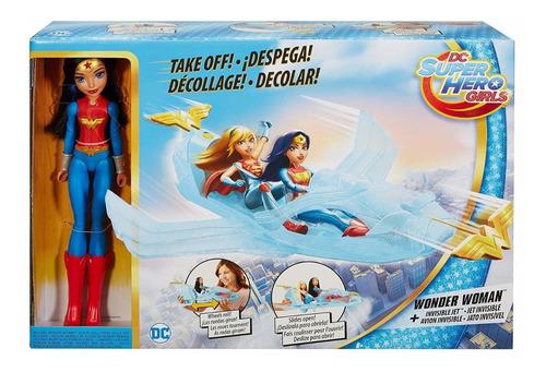 Dc Super Hero Girls - Mujer Maravilla + Jet Avión Invisible