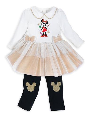 Conjunto Minnie Mouse Vestido Y Pantalon Disney Store Bebe