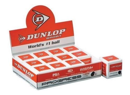 Dunlop, Progress, Pelotas De Squash Caja De 12 individual